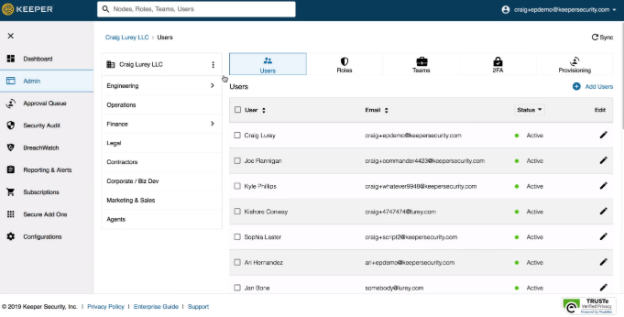 keeper password manager features